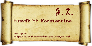 Husvéth Konstantina névjegykártya